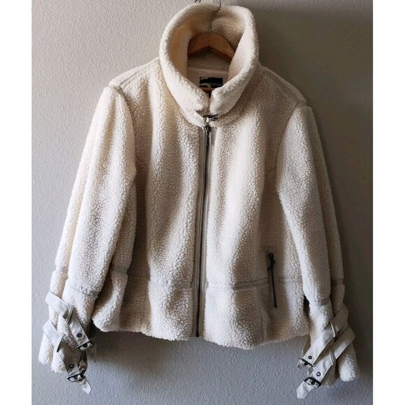 Serena Williams High Waist Faux Sherpa Full Zip Jacket Signature Statement 2XL - Picture 6 of 16